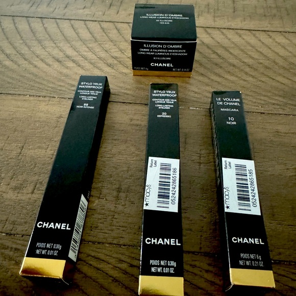 CHANEL Other - 4 pc lot Chanel eye makeup. 2 eye liners, 1 mascara, 1 luminous eyeshadow. NWT
